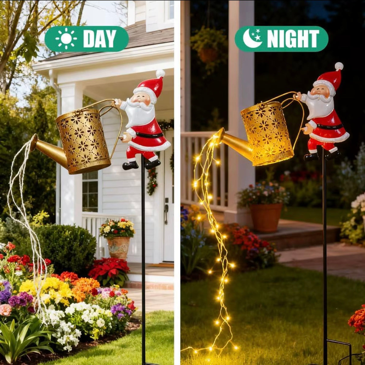 JingleGlo GLOWFLOW™ Santa Solar Lamps