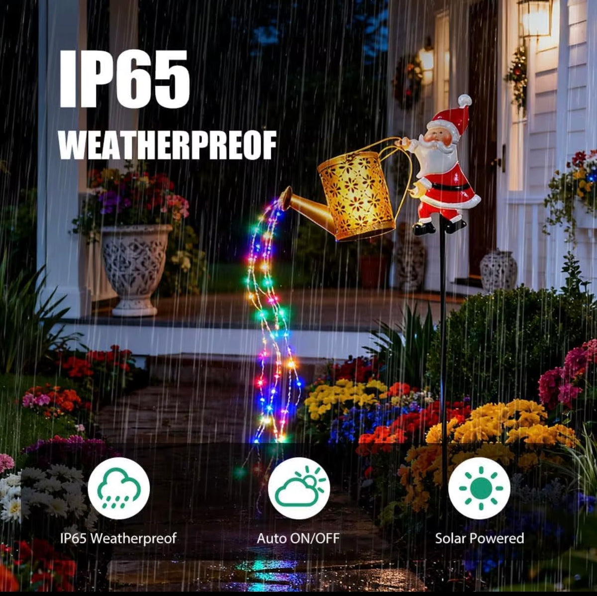 JingleGlo GLOWFLOW™ Santa Solar Lamps